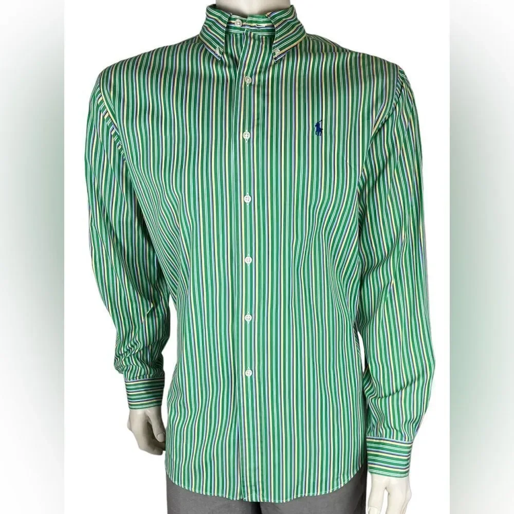 NWOT Polo by Ralph Lauren Colorful L/S Casual Button Down Classic Fit XL